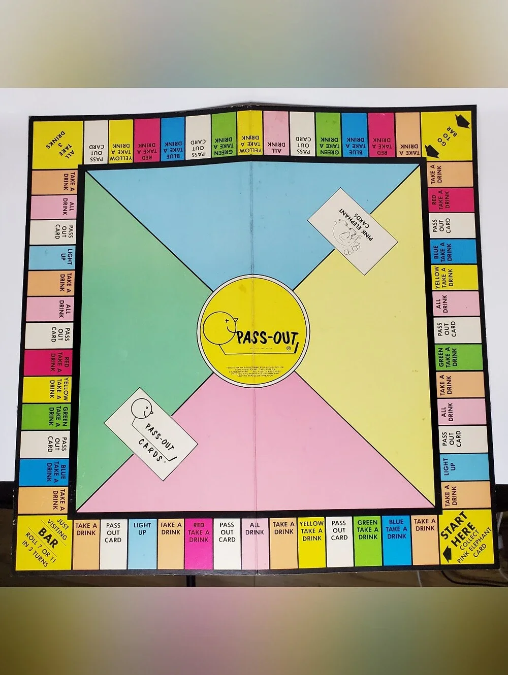 Vintage Edition 3 1971 Adult Drinking Game, PASS OUT by Frank Breese - Complete